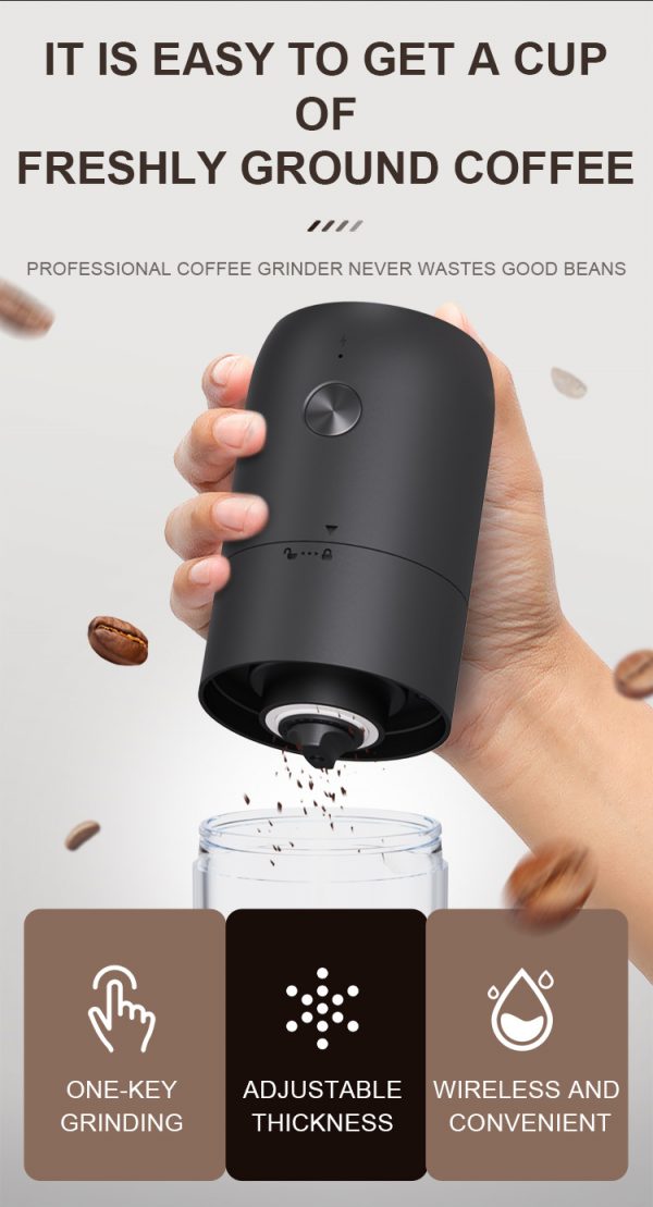 Portable Electric Coffee Grinder with Ceramic/stainless Steel Burr Optional - Image 5