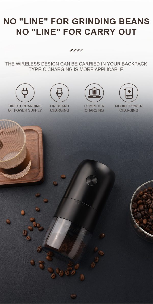 Portable Electric Coffee Grinder with Ceramic/stainless Steel Burr Optional - Image 6