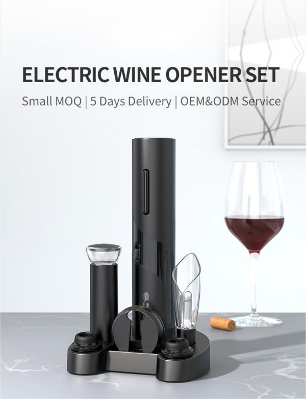 Electric Wine Opener Set Bottle Opener Pump with Corkscrew and Giftbox - Image 3
