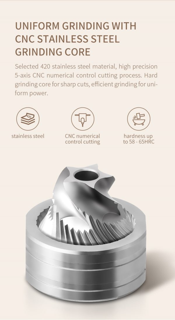 High Quality Small Size 420 Stainless Steel Conical Burr Hand Use Manual Coffee Been Grinder Mills for Espresso Maker in Stock - Image 3