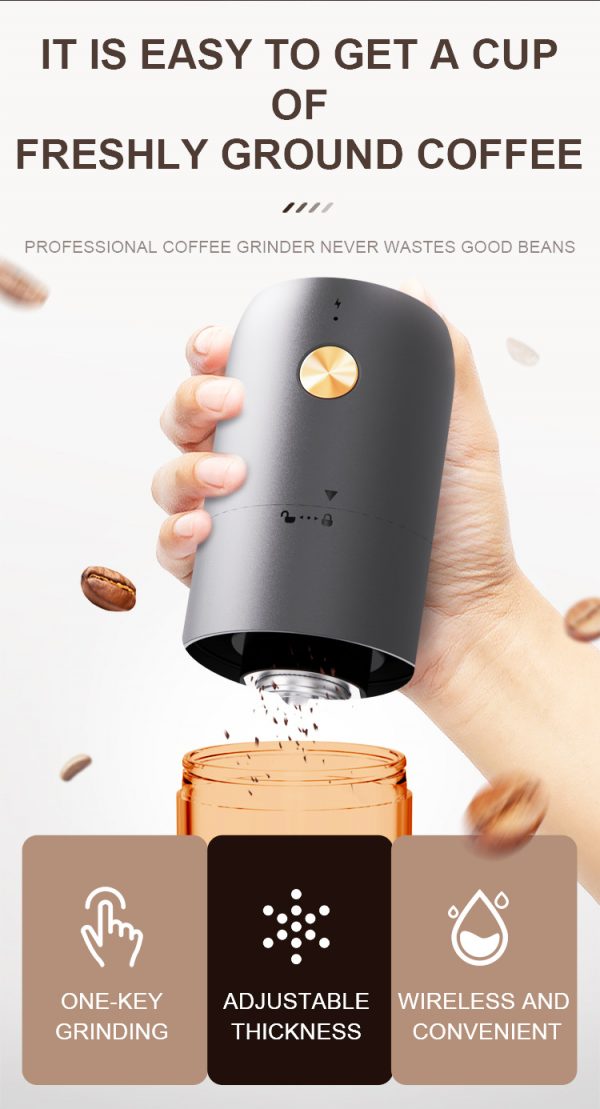 Household and Travel Rechargeable Coffee Grinder for Commercial Espresso Maker Cafe - Image 5