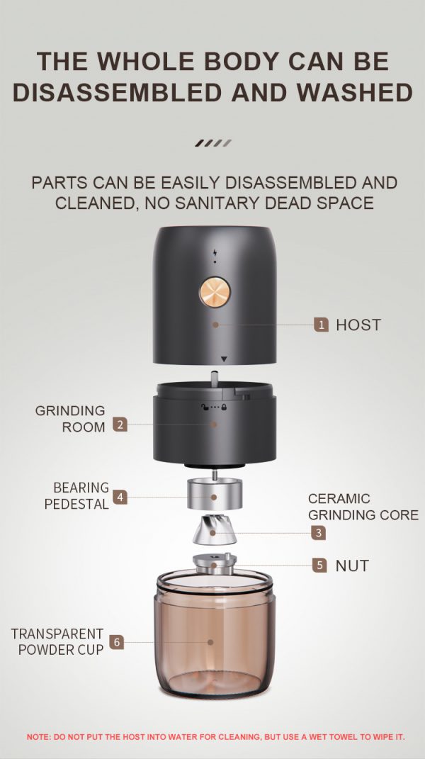 Household and Travel Rechargeable Coffee Grinder for Commercial Espresso Maker Cafe - Image 4