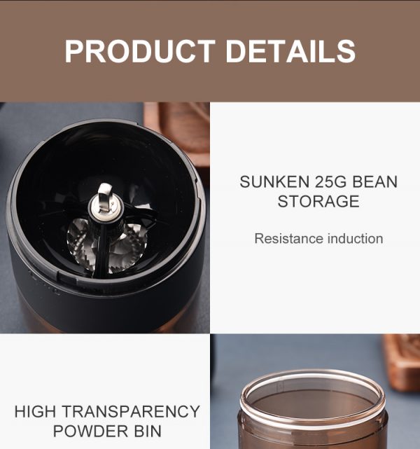 Household and Travel Rechargeable Coffee Grinder for Commercial Espresso Maker Cafe - Image 8