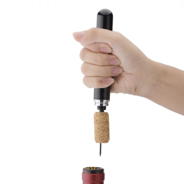 KH1-002101 Portable Handheld 2in1 Air Pressure Corkscrew Easy-Open Air Pump Wine Opener Cork Remover with Foil Cutter - Image 6