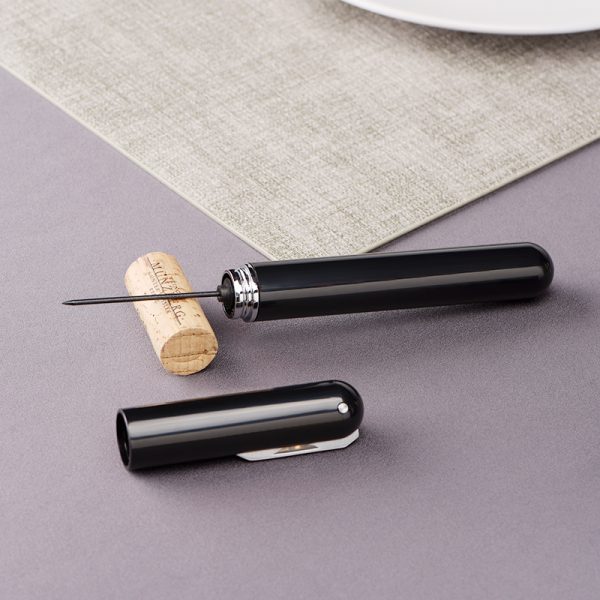 KH1-002101 Portable Handheld 2in1 Air Pressure Corkscrew Easy-Open Air Pump Wine Opener Cork Remover with Foil Cutter - Image 3