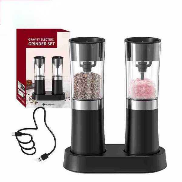 KYMQ-29C 2024 Automatic Battery-operated Black Electric Salt and Pepper Grinder Set