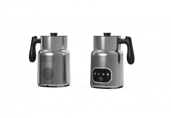 Classic Cylinder Portable Electric Stainless Steel Induction Heating Magnetic Milk Frother Cup Steamer Automatic Dishwasher Safe