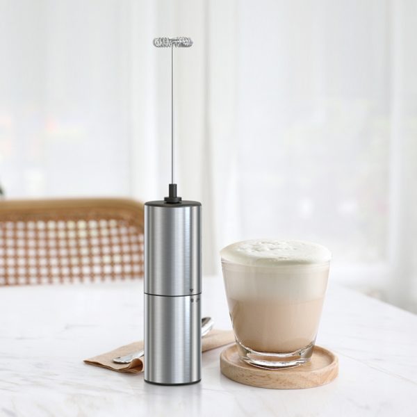 KJBQ-9-BS Electric Milk Frother Make rich, creamy froth In seconds Convenient to storage with metal stand - Image 2