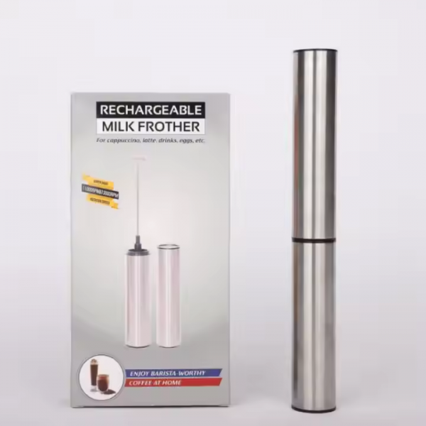 Rechargeable electric detachable milk frother Electric Coffee Frother With Stainless Steel Whisk