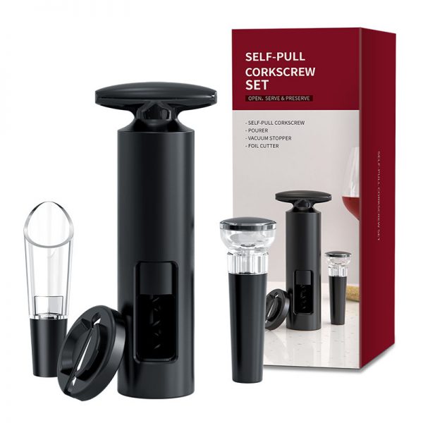 Top Seller T-Shape Plastic Wine Opener Corkscrew Set Manufacturers