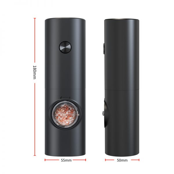 Wholesale Black Plastic Low Cost Electric Automatic Salt and Pepper Grinder Set with Led Light Battery Operated Mill Set - Image 4